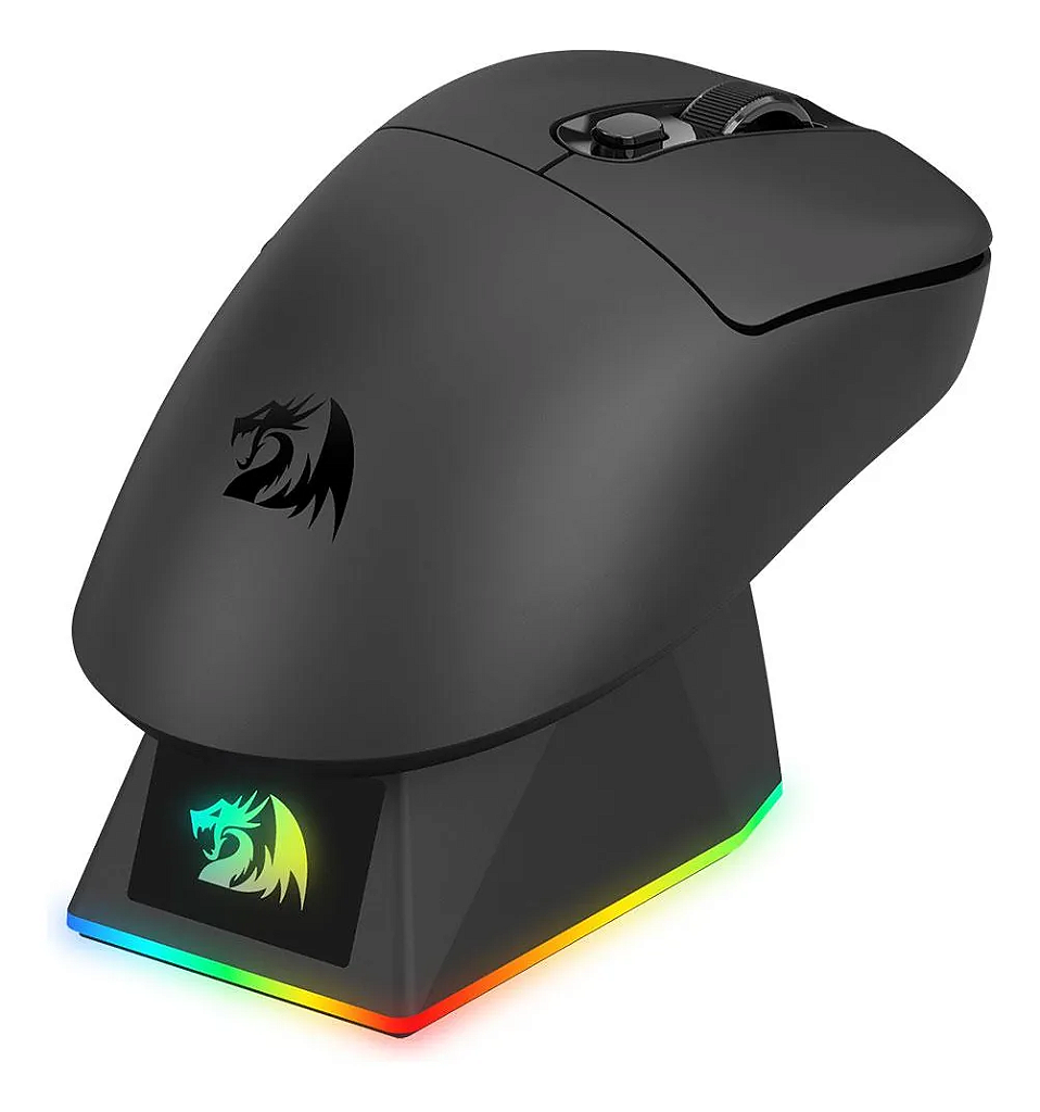 Mouse Gamer Redragon Ebony Standard Rgb Sem Fio M998-std-1k