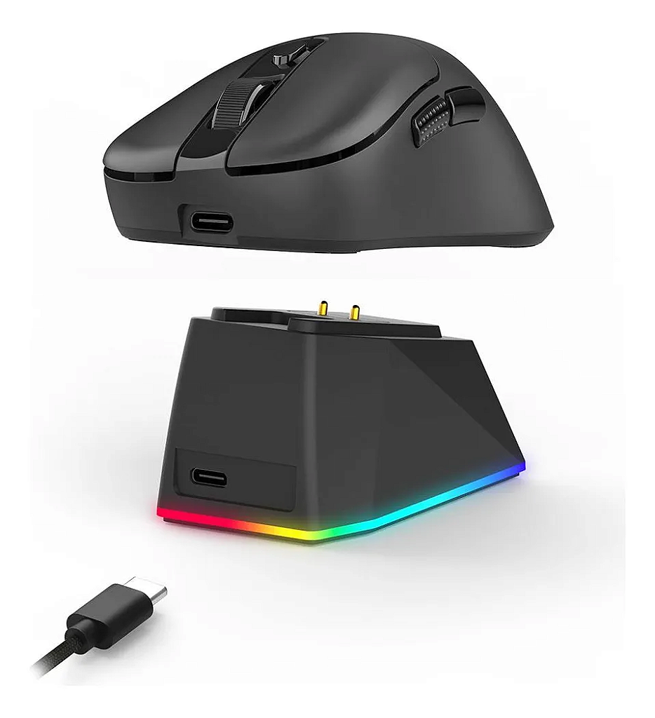 Detalhes de Mouse Gamer Redragon Ebony Standard Rgb Sem Fio M998-std-1k