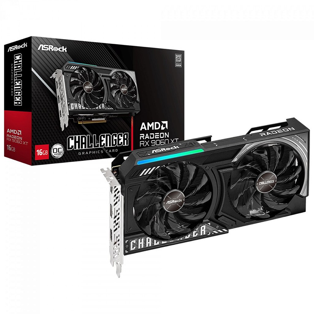 Placa de Vídeo Asrock Radeon RX9060 XT Challenger OC 16 GB