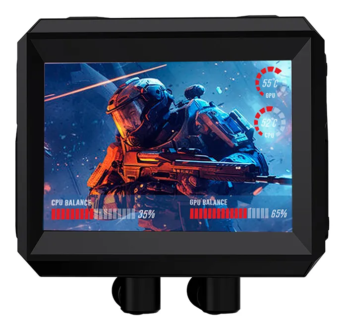 Detalhes de Water Cooler Gamer Round5 Notus 240 ARGB Com Display Preto