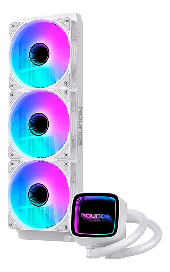 Detalhes de Water Cooler Gamer Desempenho Round5 Euros 360 Argb Branco