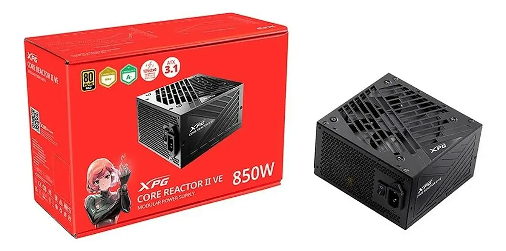 Fonte XPG Core Reactor II VE 850W 80 Plus Gold Modular Preto