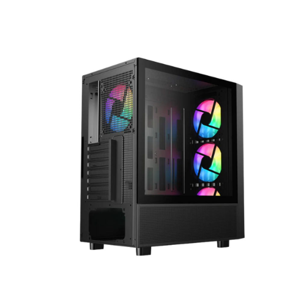 Detalhes de Gabinete Gamer Bluecase Zion Pro c/ 4 Fans e Vidro BG-062