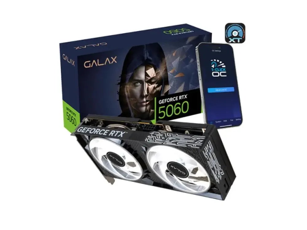 Placa Video Galax Geforce RTX 5060 1CLICK OC Teclab Lite 8GB