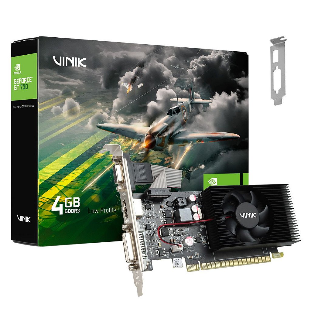Placa De Vídeo Nvidia GeForce Gt 730 4gb 128bits Gpuk7304gbl