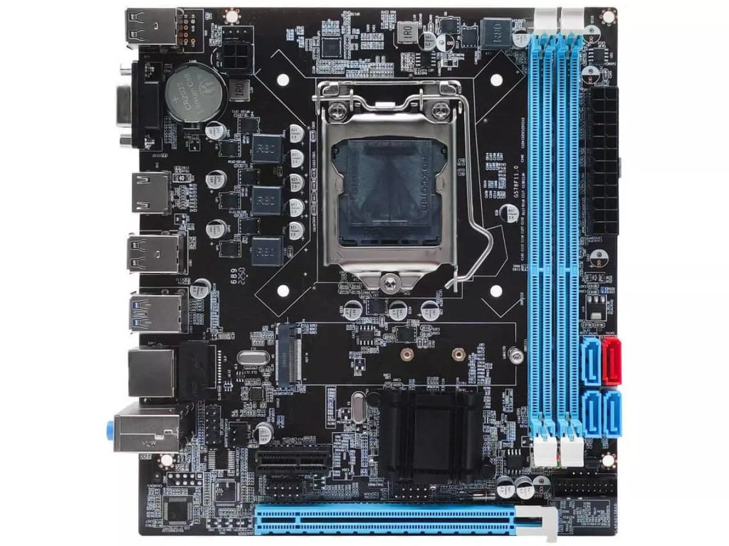 Detalhes de Placa Mãe Ddr3 1155 B75 Gigabit Bluecase Vga Hdmi Usb 3.0 M2