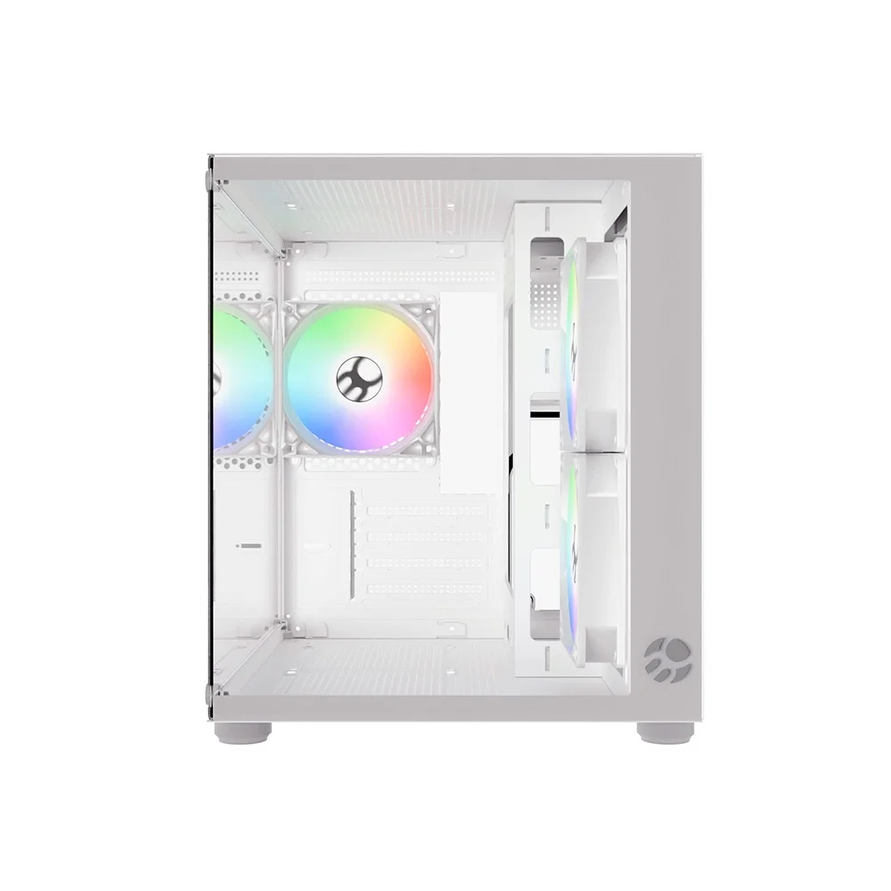 Detalhes de Gabinete Gamer Bluecase Pure Pro BG-064 Cor Branca C/ 3 Fans