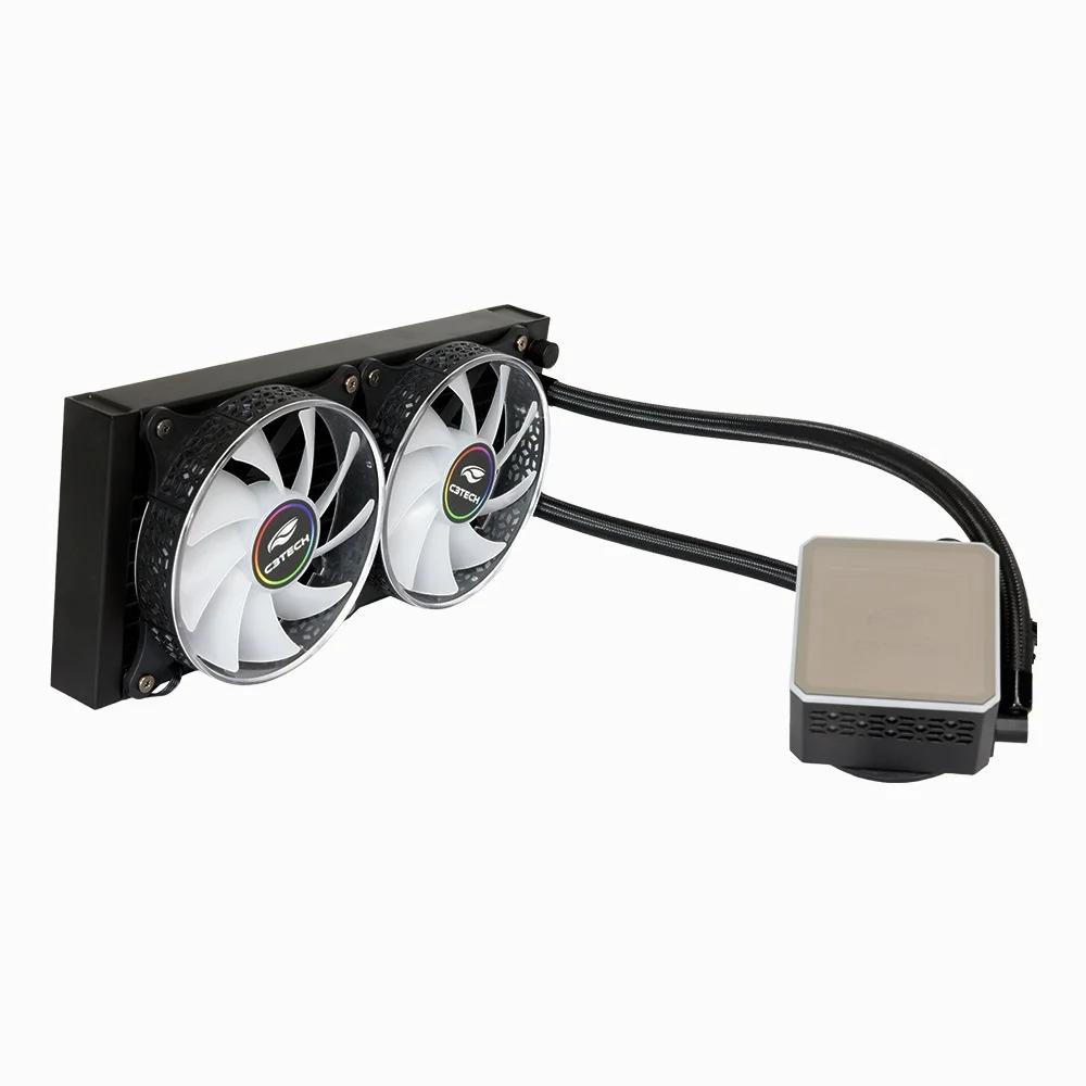 Detalhes de Water Cooler Gamer C3Tech FC-W240BKV2 240mm ARGB Preto
