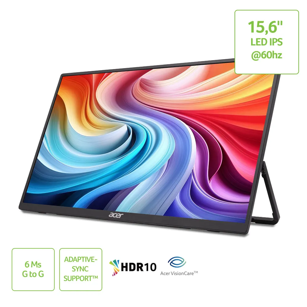 Monitor Portátil Acer PM161Q JBMIUUX 15.6" Full HD IPS USB-C
