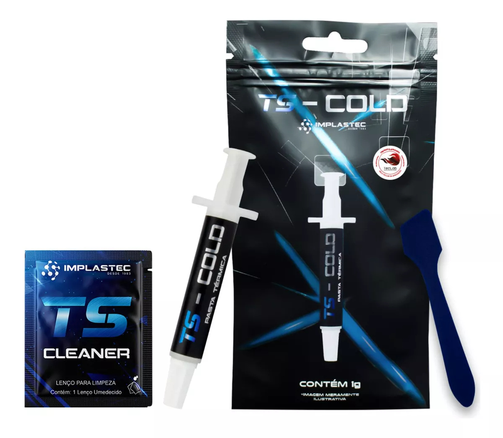 Pasta Térmica Implastec TS Cold 1gr Condutividade 10,5W
