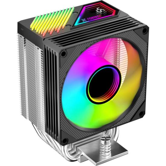 AirCooler CPU Gamer Fortrek AC15 ARGB 150W Display LCD