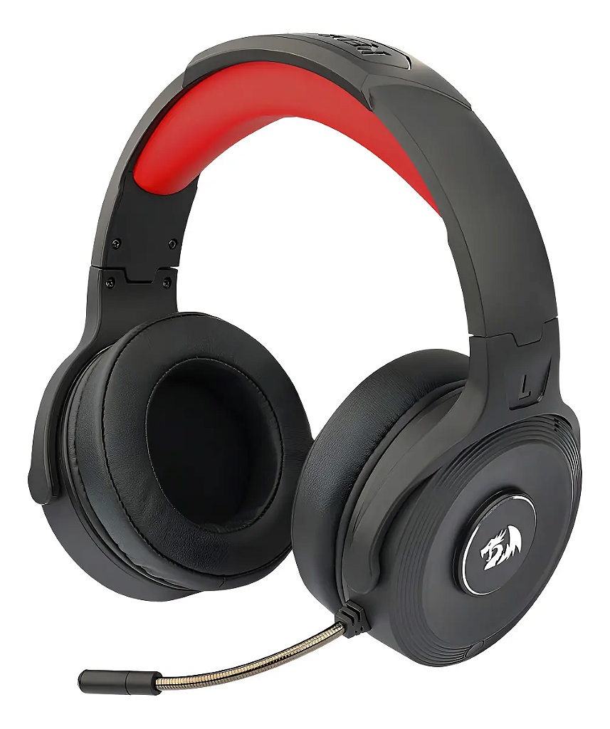 Headset Gamer Sem Fio Redragon Pelops Pro H818 PRO Wireless 7.1 Surround Preto