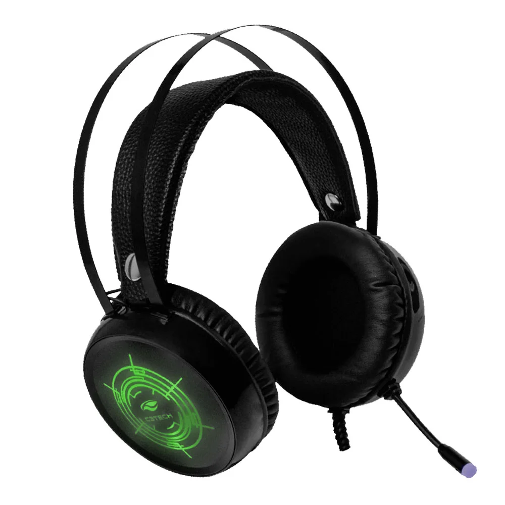 Detalhes de Headset Gamer C3Tech Harrier 2 USB RGB Microfone PH-G330BKV2