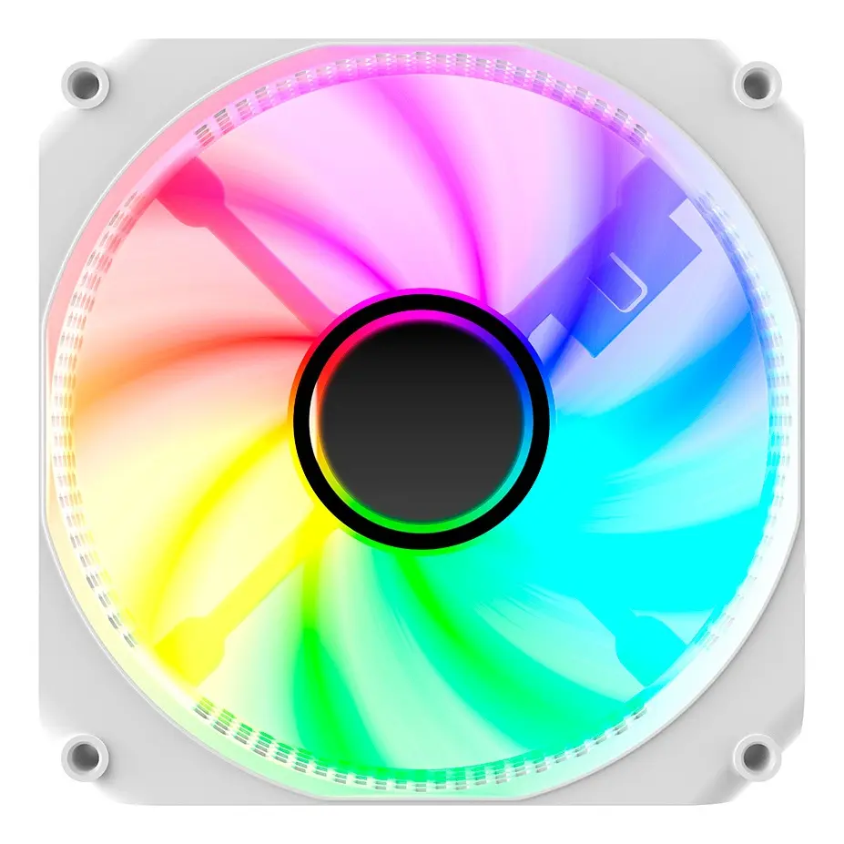 Detalhes de Kit 3 Fans Gamer RGB 120 Snow Auster Branco ARGB Cooler Fan