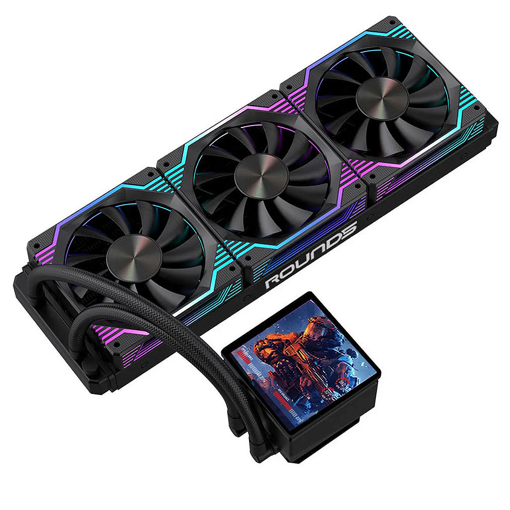 Detalhes de Water Cooler Zephyro ARGB 360mm Display LCD PWM Intel e AMD