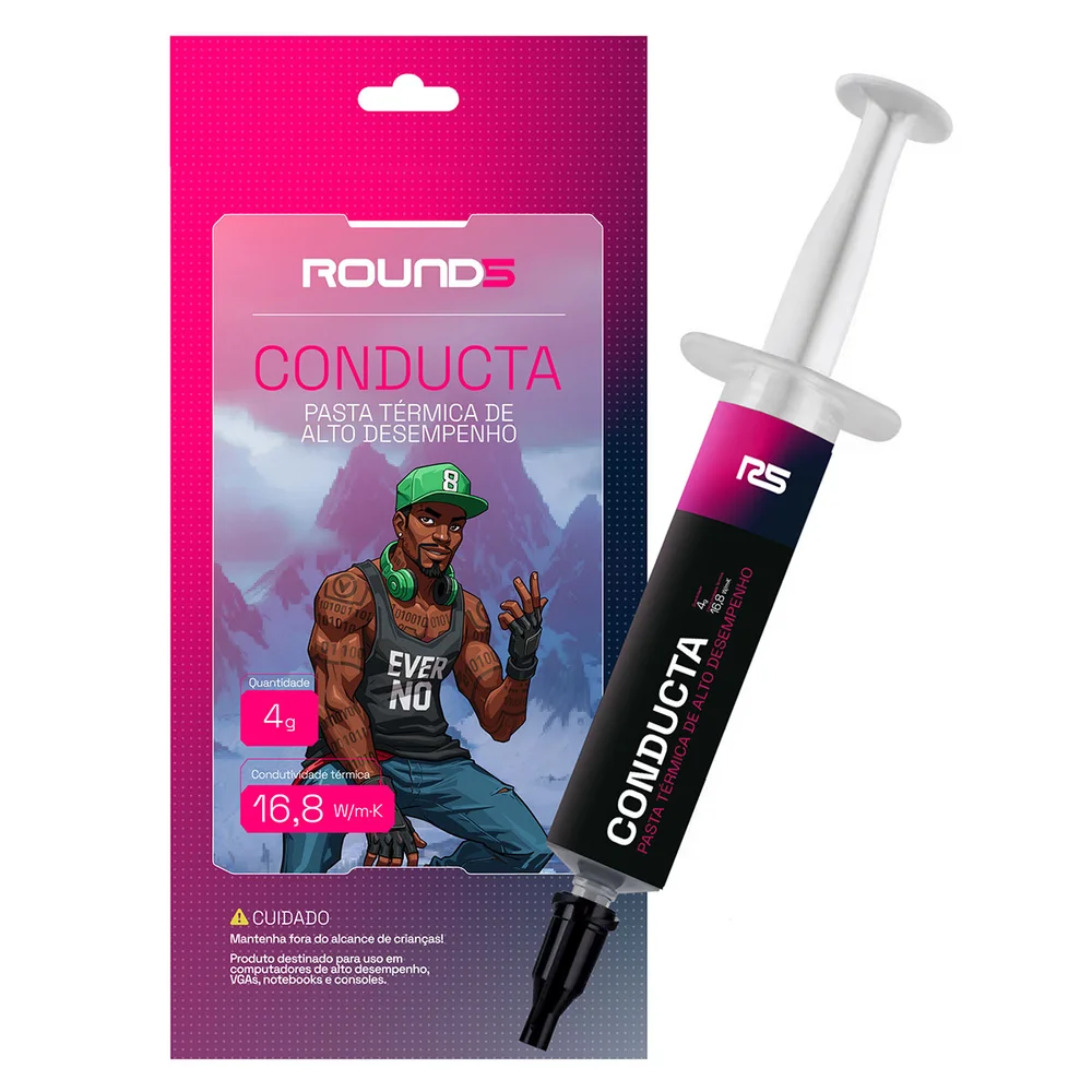 Pasta Termica Gamer CONDUCTA 16,8 W/MK 4G + Kit Limpeza