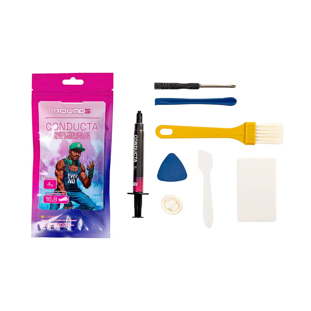 Detalhes de Pasta Termica Gamer CONDUCTA 16,8 W/MK 4G + Kit Limpeza