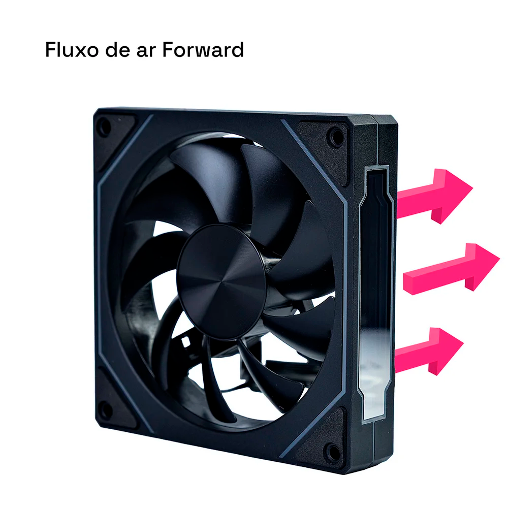 Detalhes de Kit Fan Round5 Nordwind Forward 120 ARGB Controladora Preto