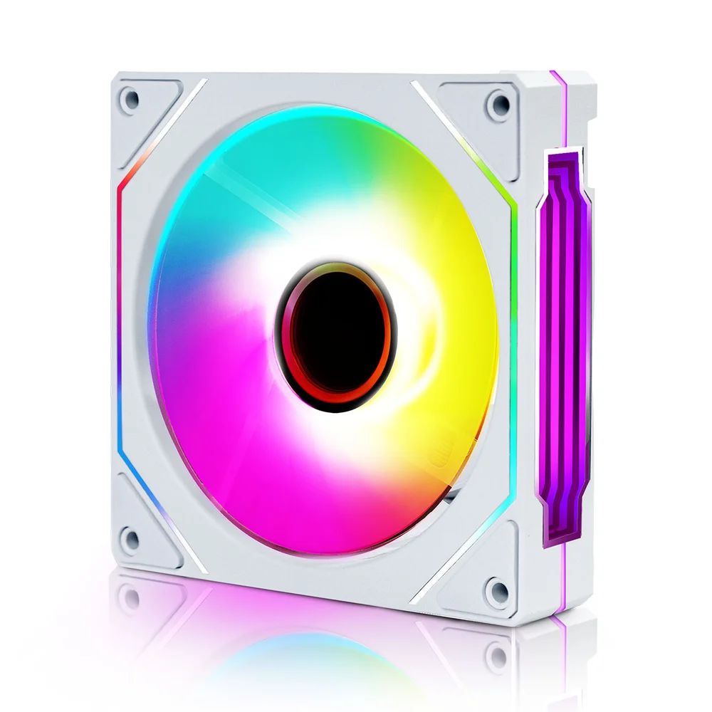 Fan Ventoinha Round5 Aurora ARGB 120mm Branco R5-AURORA-FW
