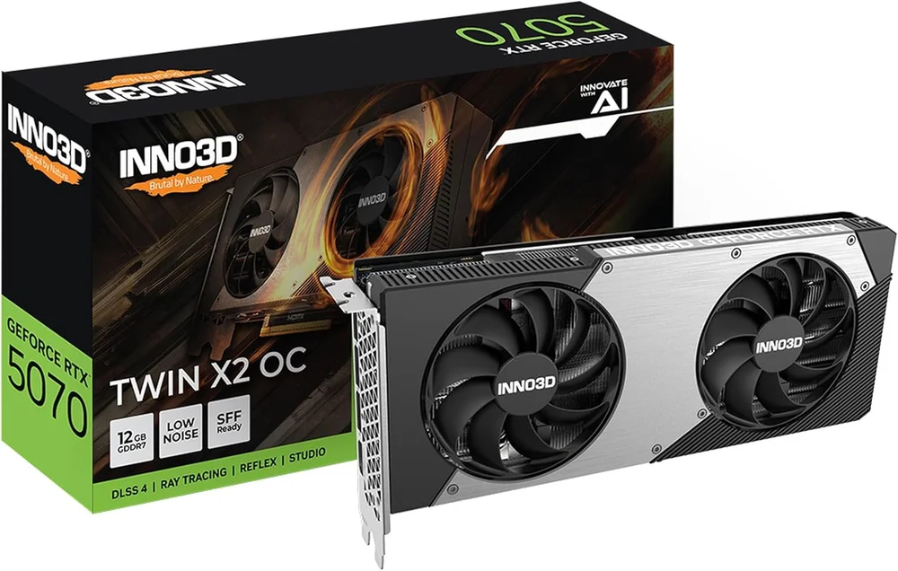 Placa De Vídeo RTX 5070 Twin X2 Oc Nvidia Geforce 12GB GDDR7