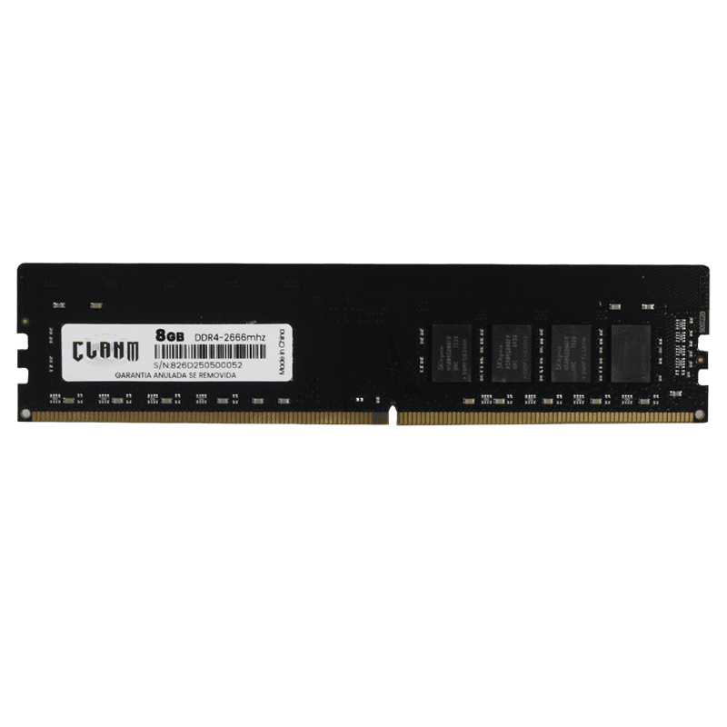 Memória RAM Clanm 8GB DDR4 2666MHz CL19 Desktop Preto