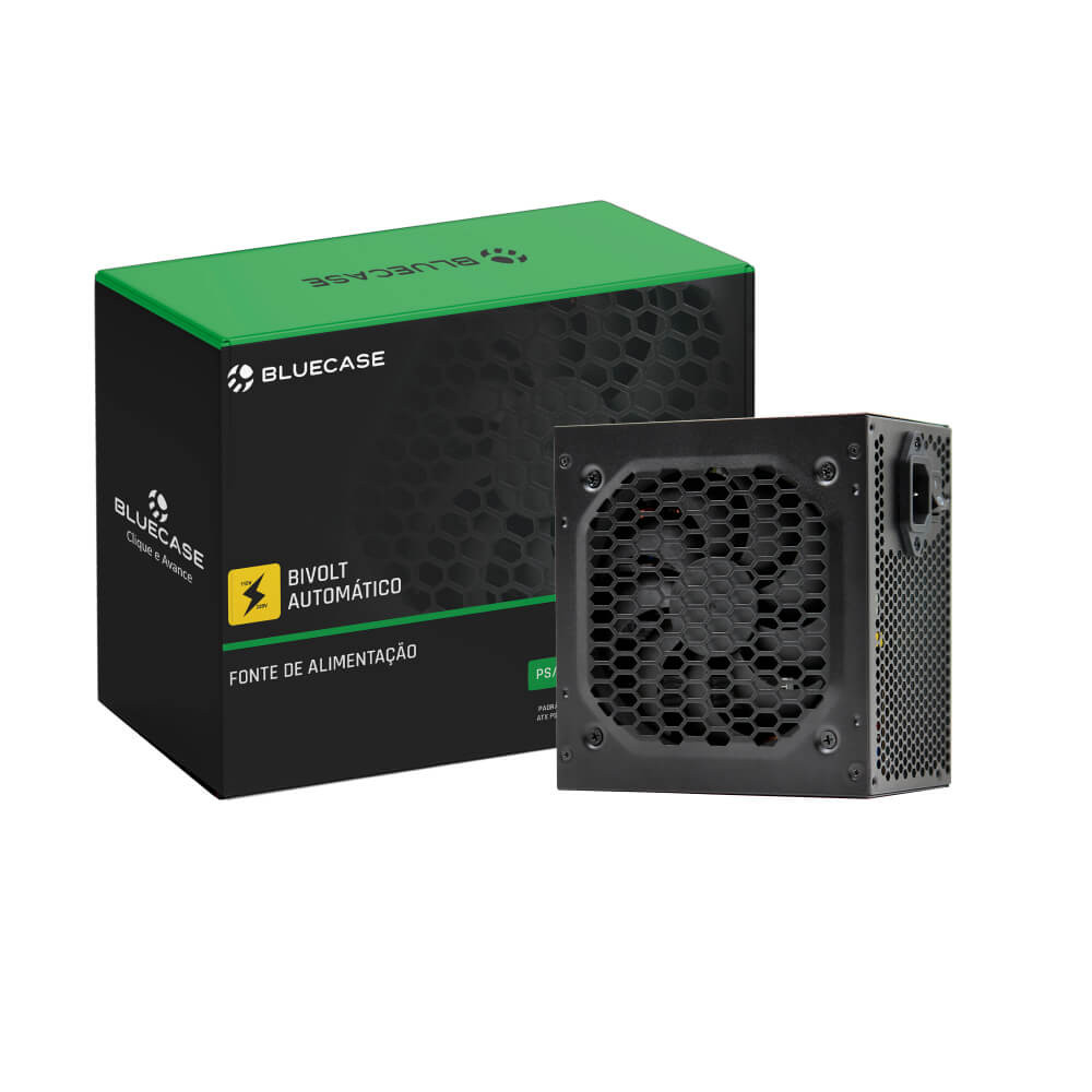 Detalhes de Fonte Bluecase 500W Real ATX BLU500-ATPS2 Bivolt Automático