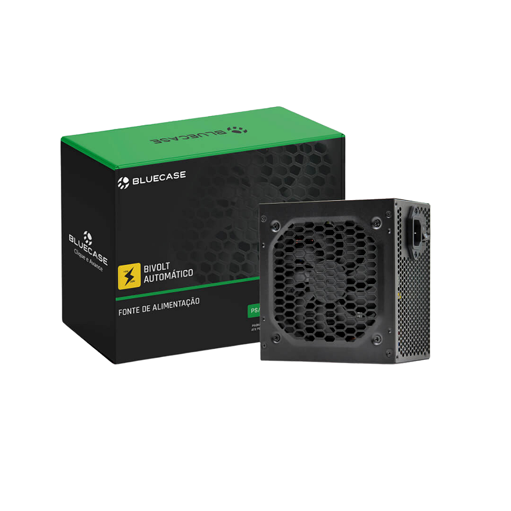 Fonte Bluecase 500W Real ATX BLU500-ATPS2 Bivolt Automático