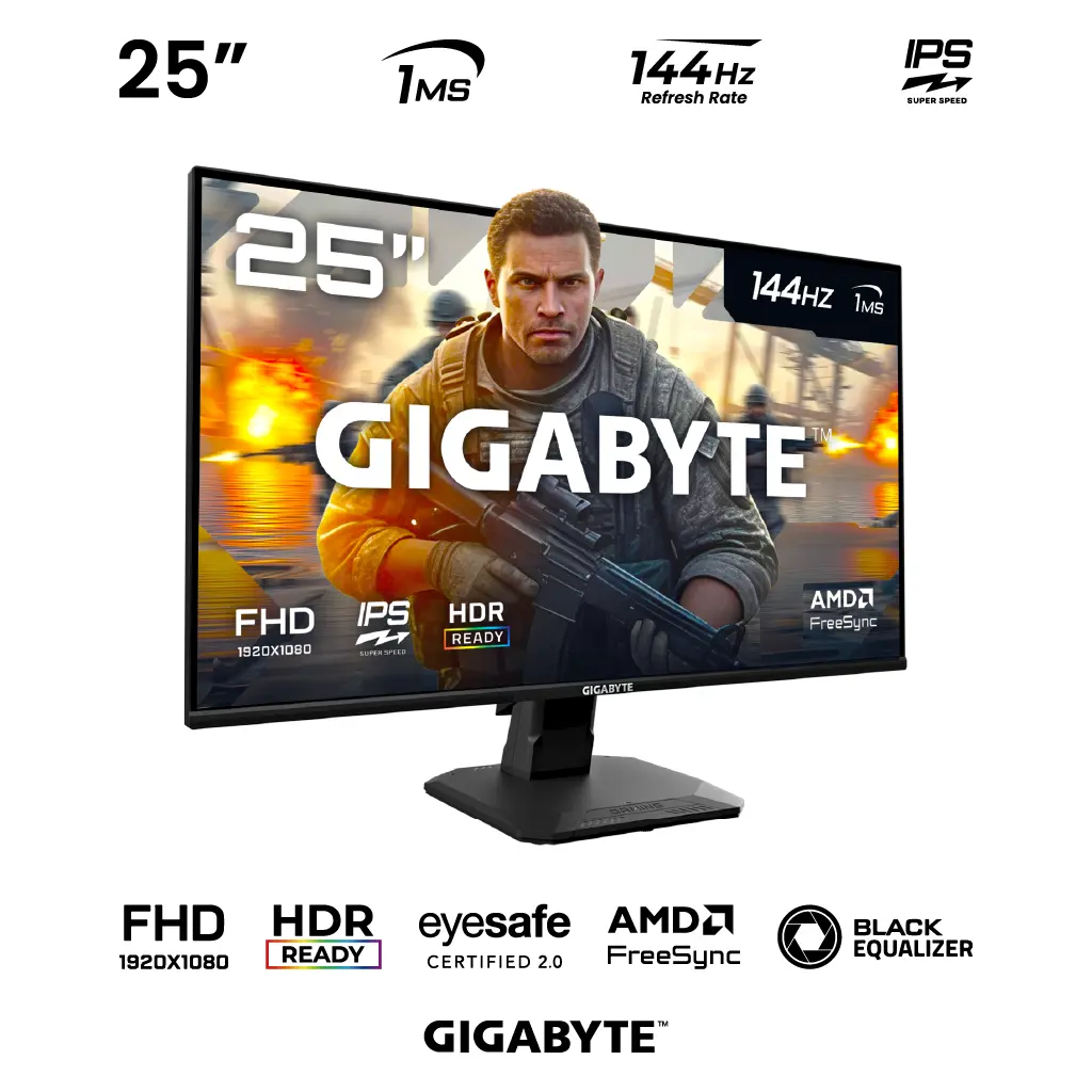 Monitor Gamer Gigabyte GS25F14 24.5'' Full HD IPS 144Hz 1ms