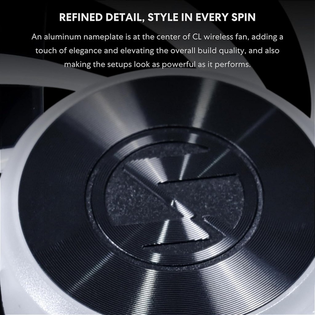 Detalhes de Fan Lian Li Uni Fan CL Wireless ARGB Preto 120 mm 12CL1W1B