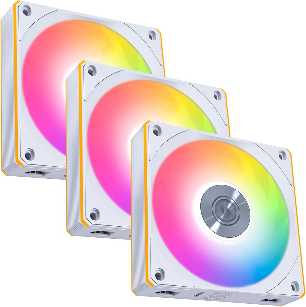 Kit 3 Fan120mm Lian Li Uni Cl Wireless ARGB Branco 12CL1W3W
