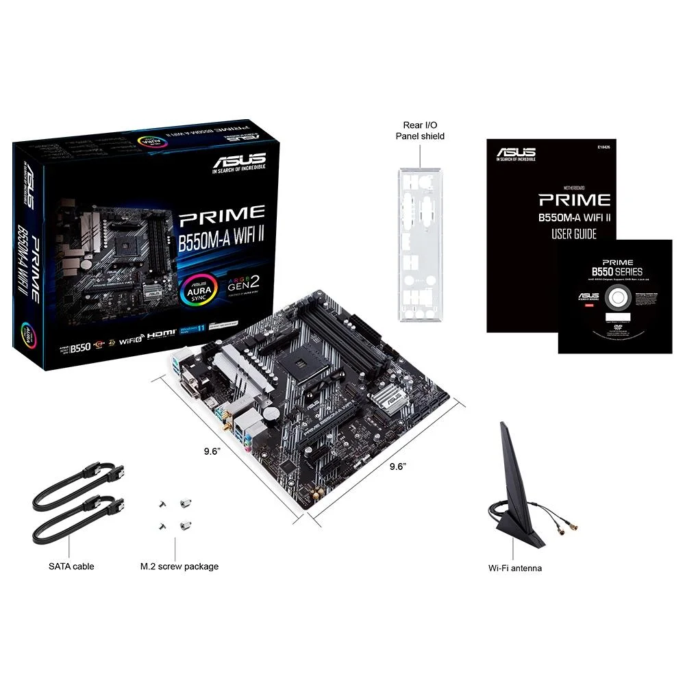Detalhes de Placa Mãe Asus Prime B550M-A AC WiFi AM4 DDR4 M.2 PCIe 4.0
