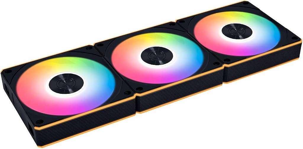 Kit 3 Fans Lian Li Uni Fan CL Wireless ARGB Preto 12CL1W3B