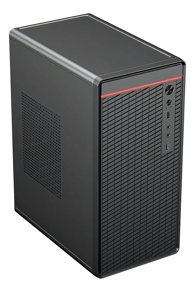 Detalhes de Gabinete Hayom GB1751 Preto Mini Tower Micro-ATX USB Compact
