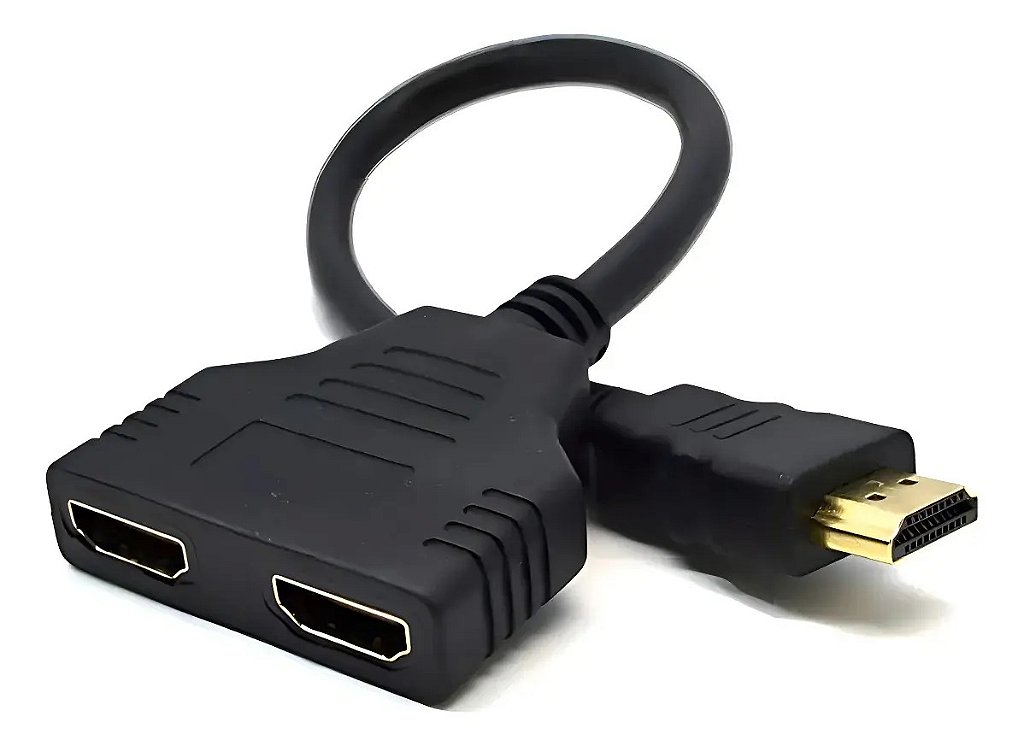 Detalhes de Cabo Duplicador HDMI MD9 1 Macho x 2 Fêmea 20cm 5441