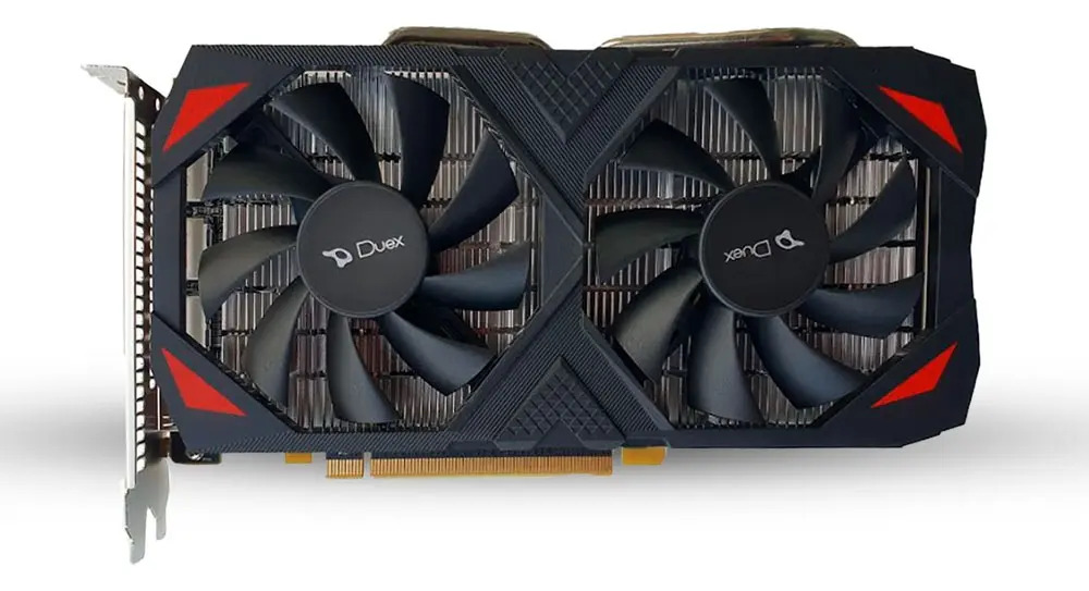 Conexões e detalhes da placa de vídeo Duex Radeon RX 580