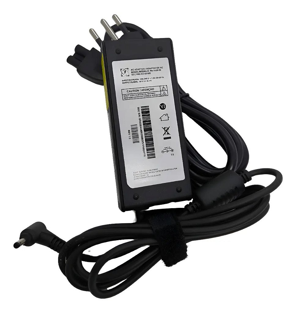 Fonte carregador compatível com notebook Samsung 19V 2,1A 40W