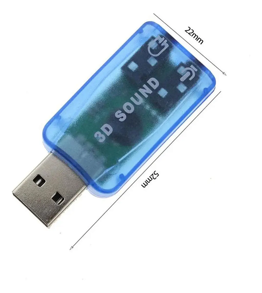 Conexões P2 da placa de som USB XT-2026