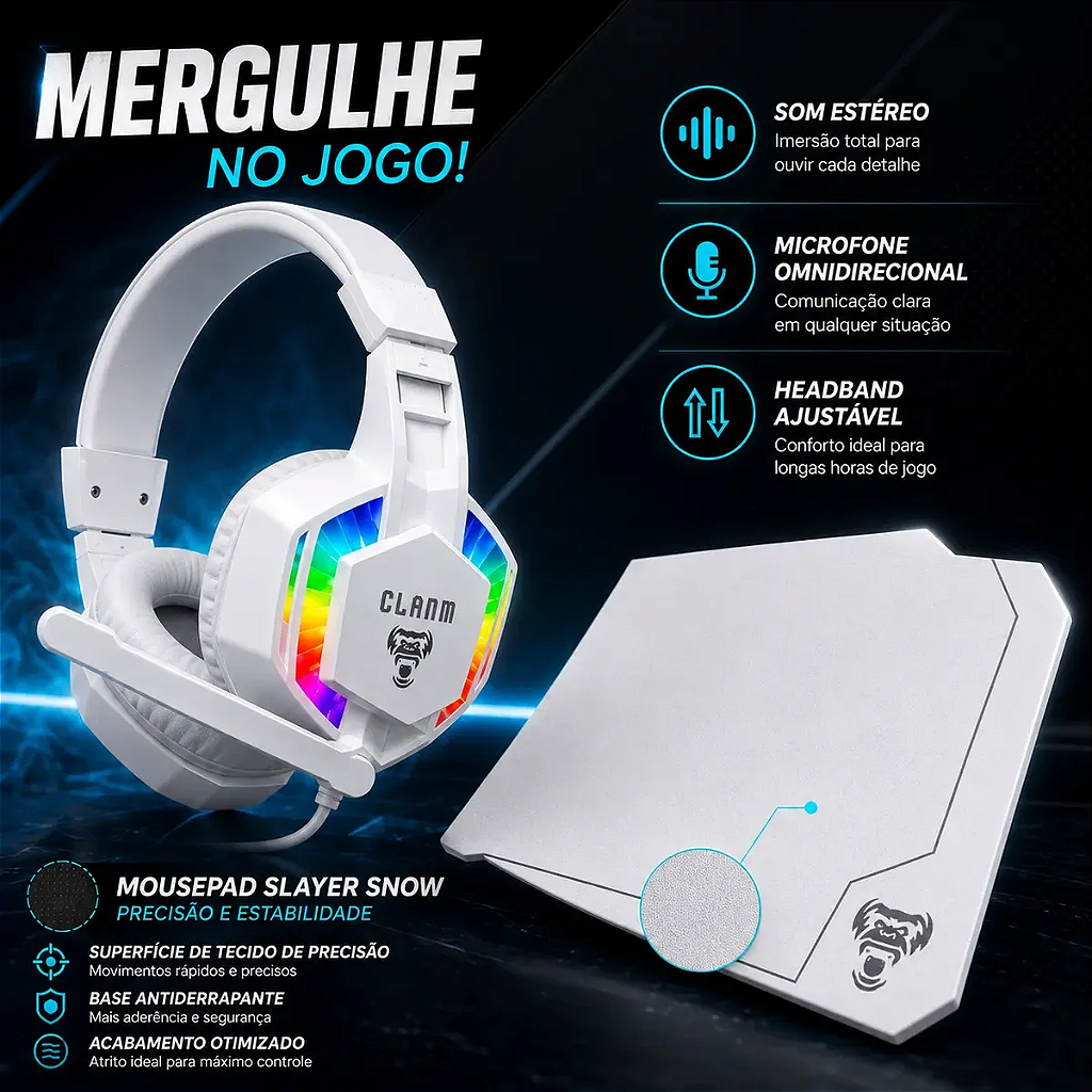 Periféricos do Combo Clanm Nightmare Snow