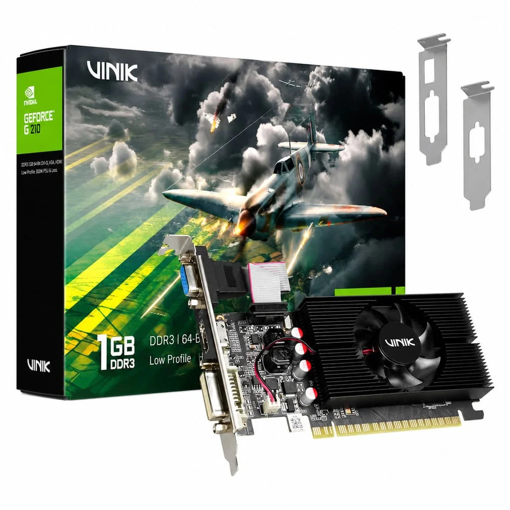 Placa de vídeo Vinik NVIDIA GeForce G210 1GB DDR3 Low Profile