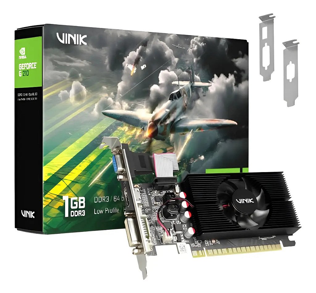 Placa de vídeo Vinik NVIDIA GeForce G210 1GB DDR3 Low Profile