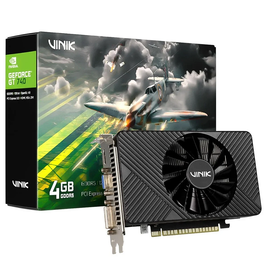 Placa de vídeo Vinik NVIDIA GeForce GT 740 4GB GDDR5 128 bits Single Fan