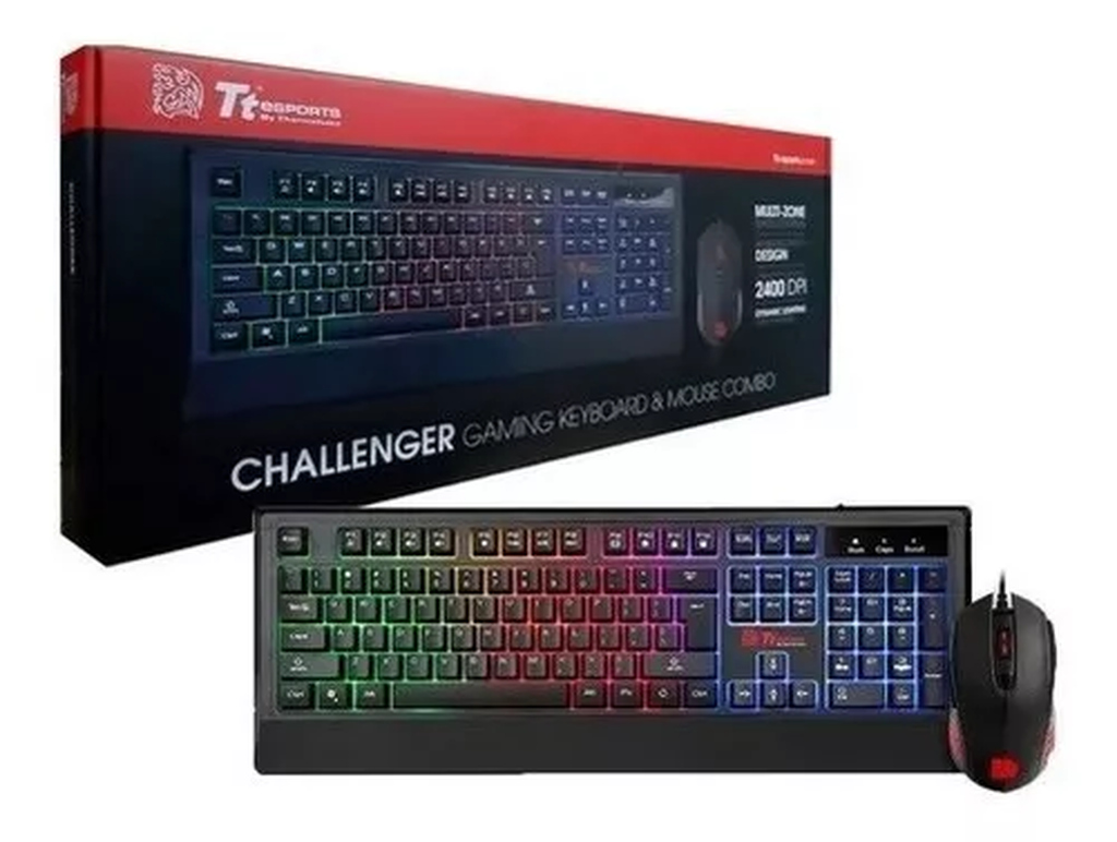 Kit teclado e mouse gamer Thermaltake Challenger Combo