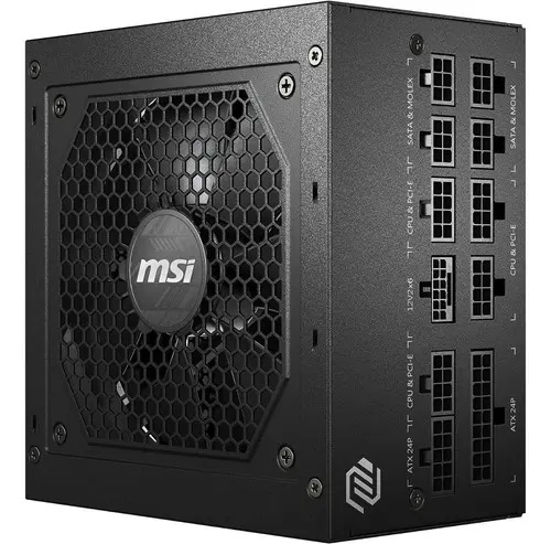 Detalhe da fonte de alimentação MSI MAG A850GL PCIE5