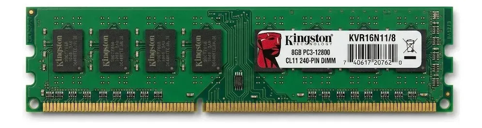 Detalhes da memória Kingston DDR3 para desktop