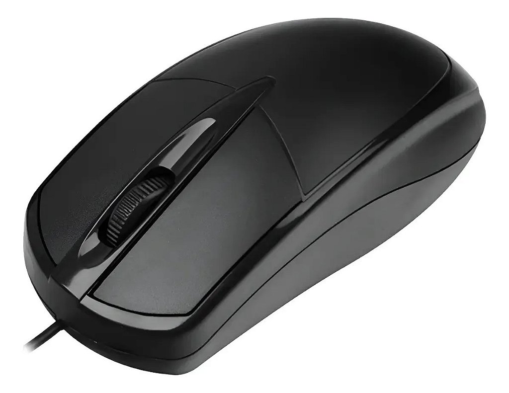 Mouse NTC Office NTOBX003 preto com fio USB