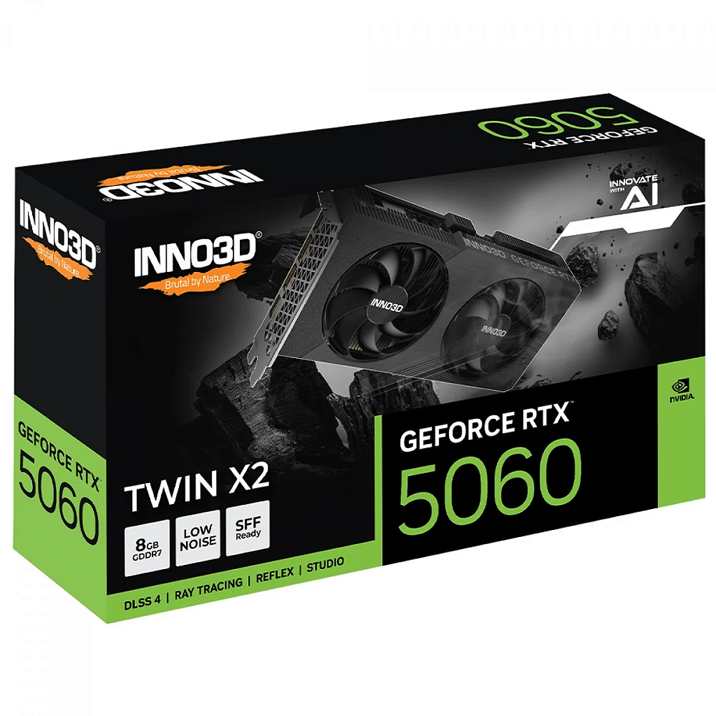 Detalhes da INNO3D RTX 5060 8GB Dual Fan