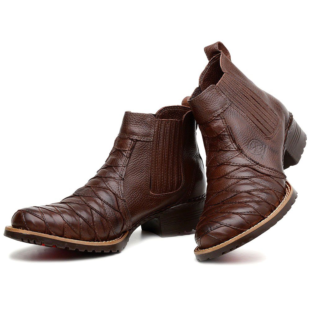 bota couro escamado