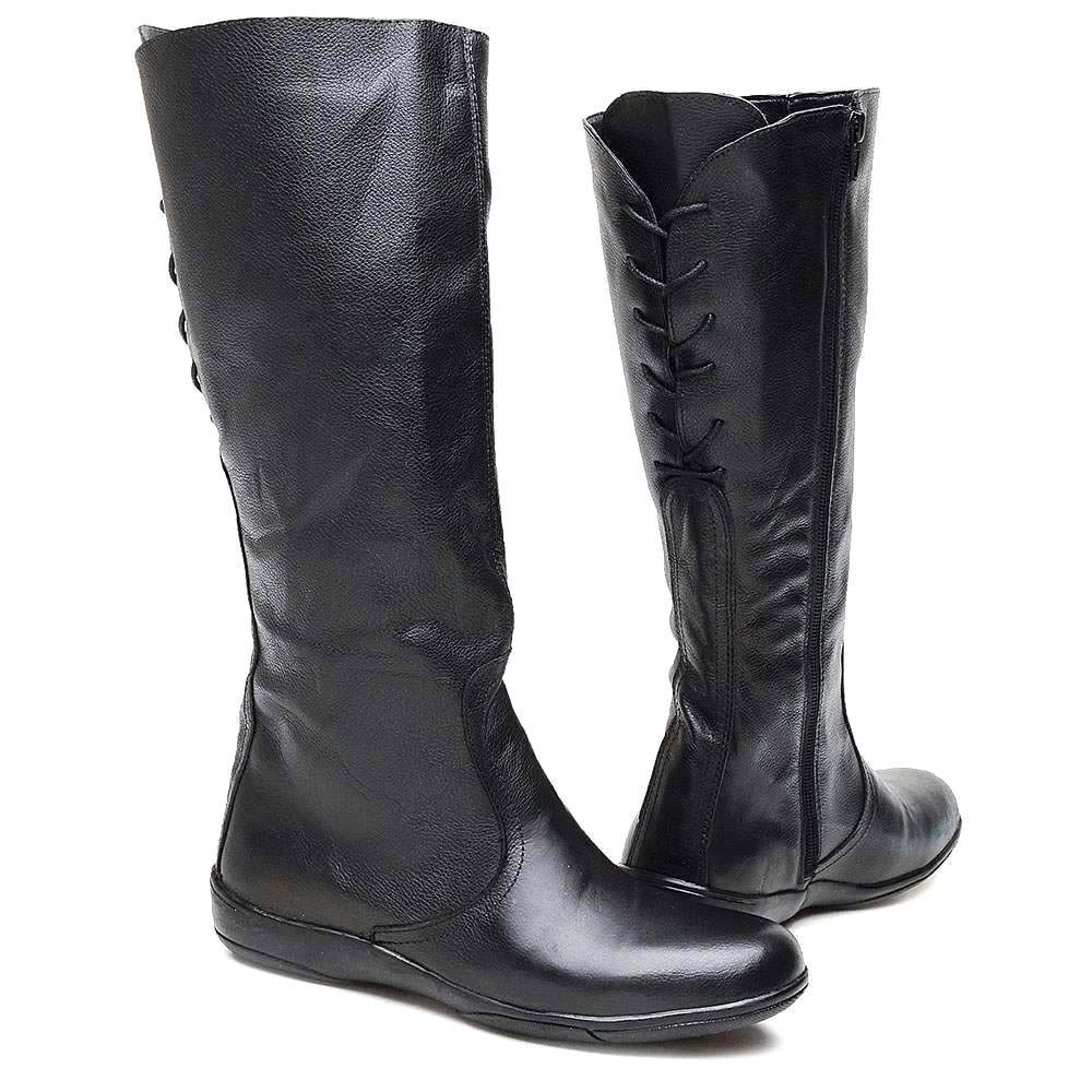 bota rasteira de couro