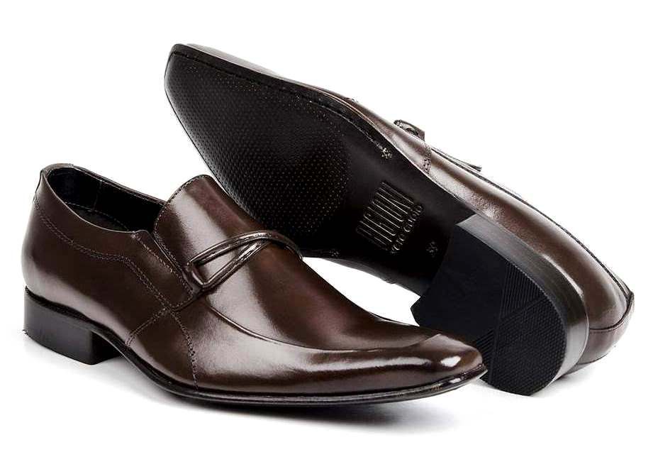 Sapato Masculino Bigioni Estilo Italiano Couro Preto ou Marrom - Loja Santa  Fé Calçados Masculinos e Femininos Franca
