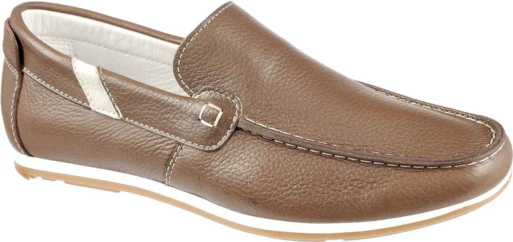 mocassim masculino couro marrom